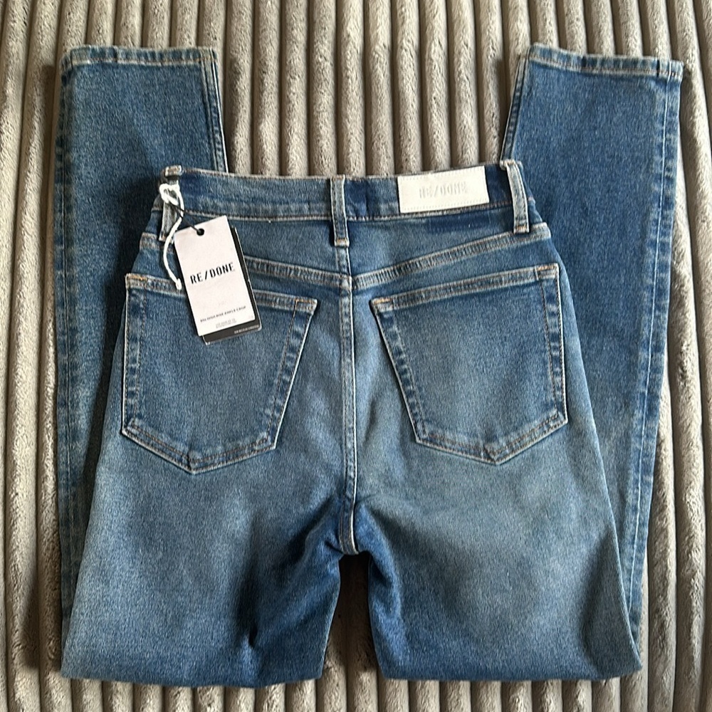 Re/Done High Rise Ankle Crop Size 26 NWT - Picture 4 of 9